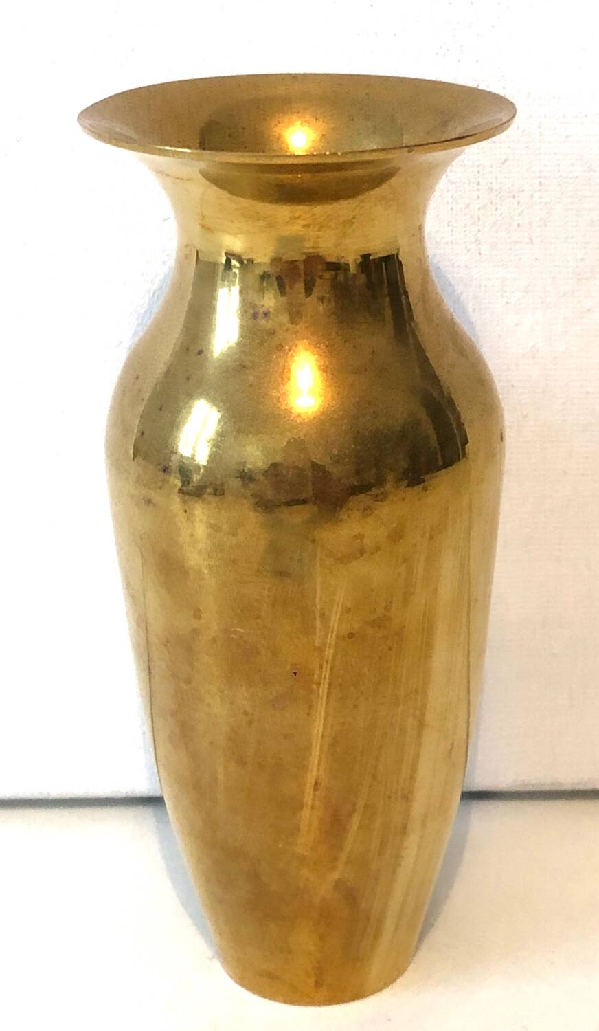 Antique gilded brass vase