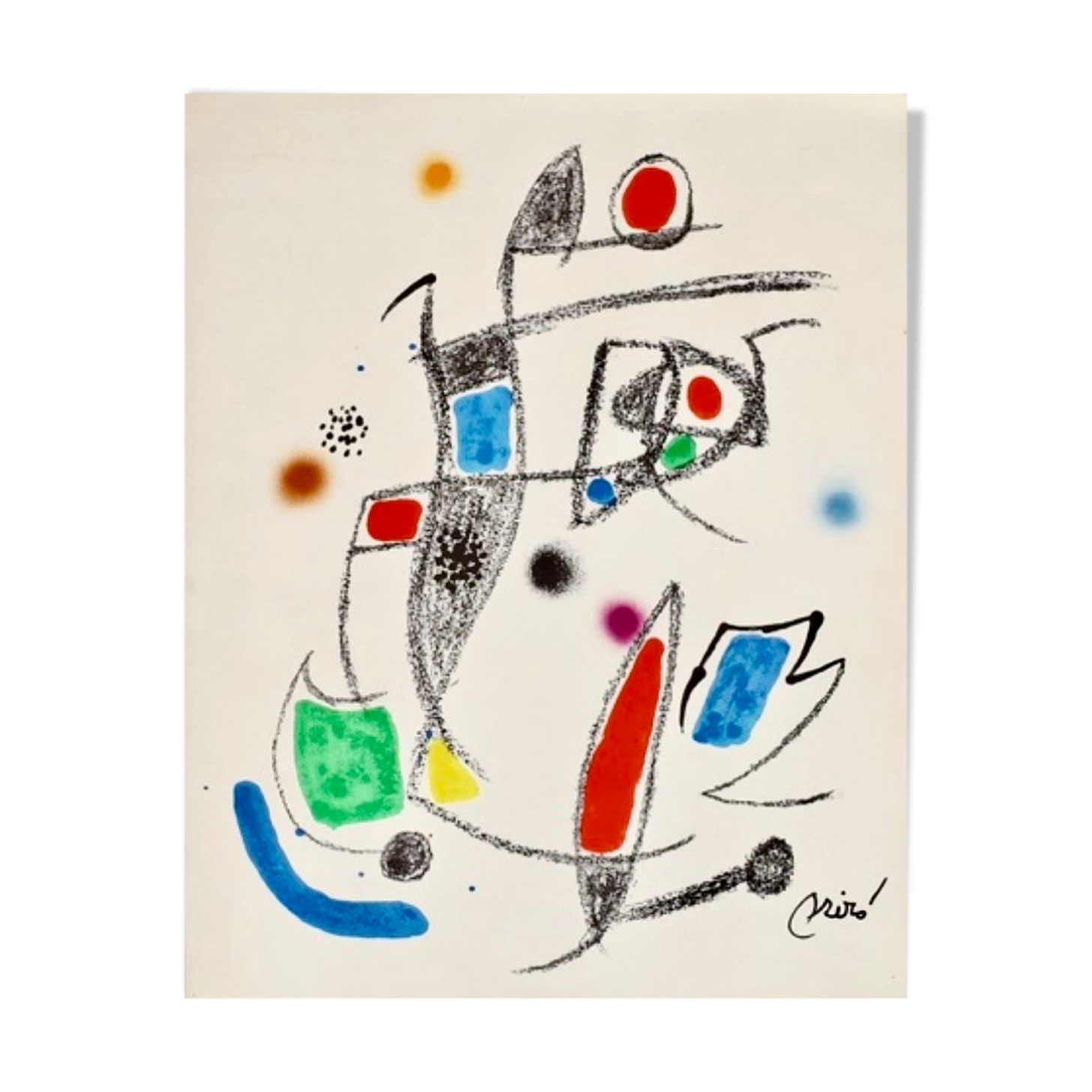Lithographie Joan Miro Maravillas #10 signée dans la planche