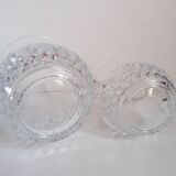 Set of 2 champagne crystal buckets with ice cubes