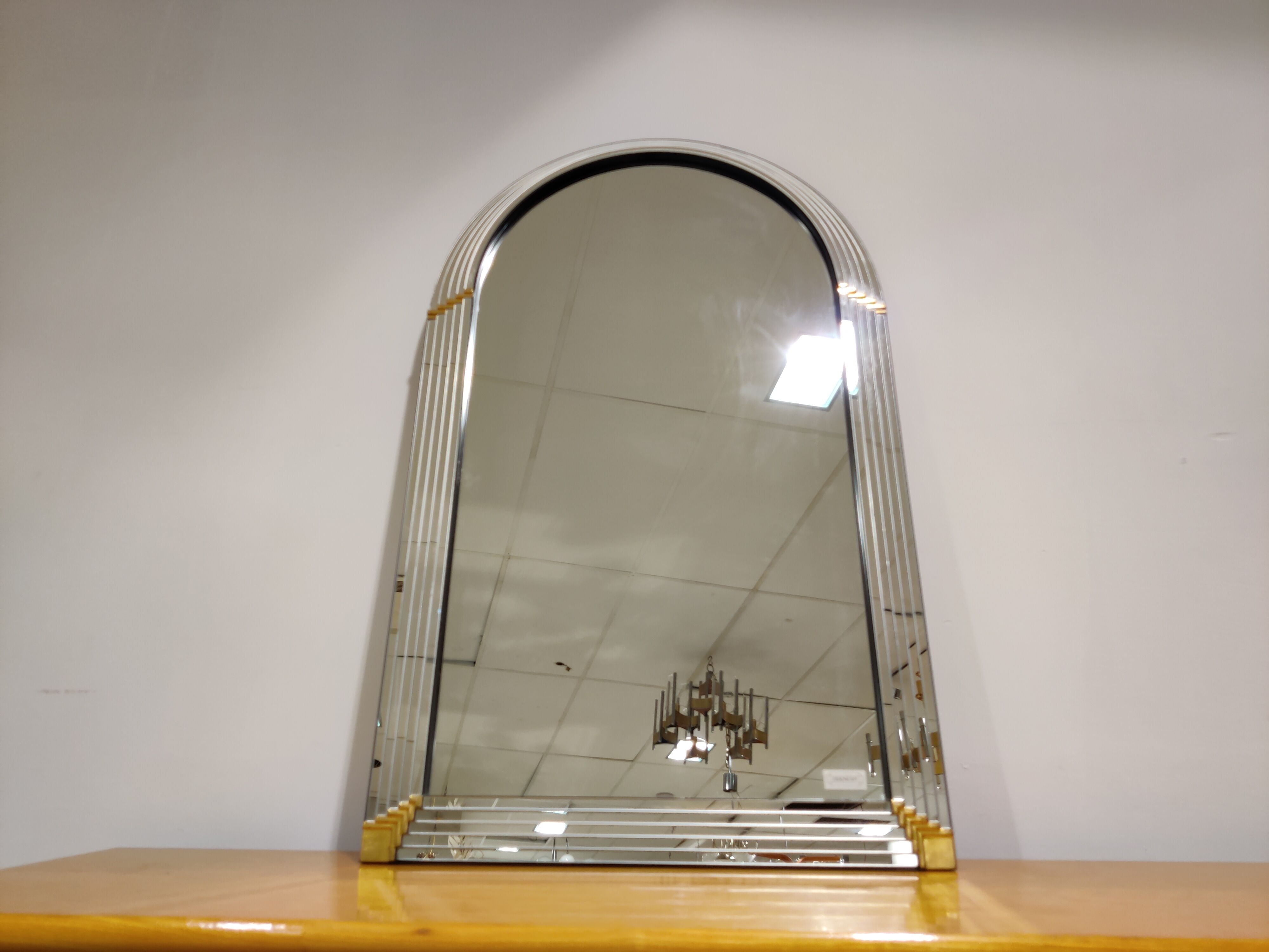 Vintage mirror by Deknudt 1970s 60x99cm