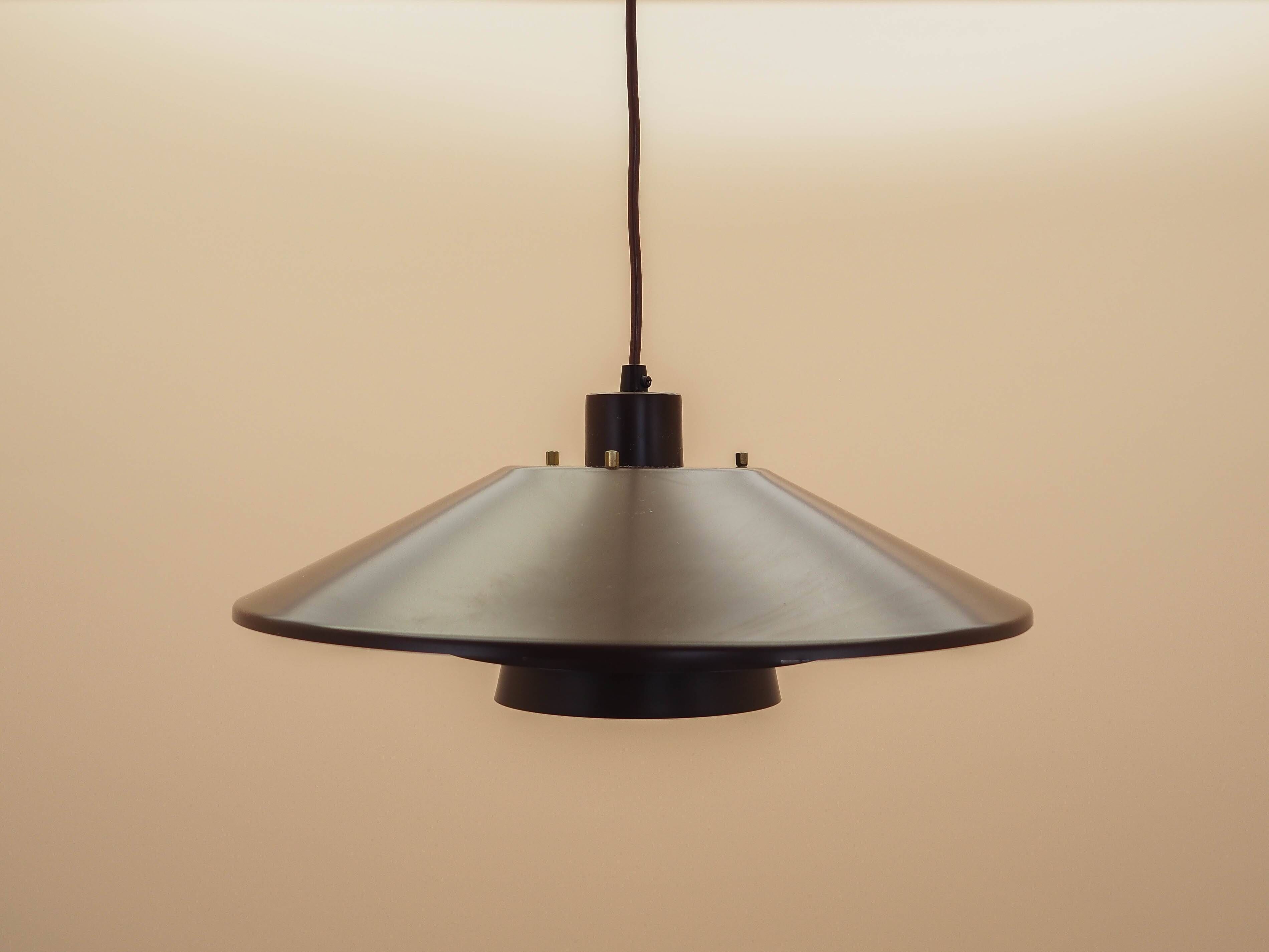 Danish pendant lamp with tiered metal shade, 1960s