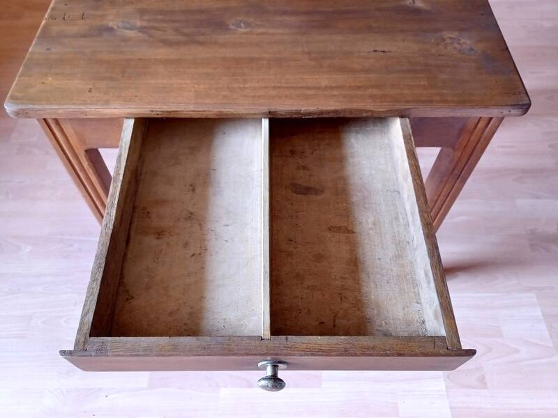 Art Deco desk or side table from the 1930s, vintage, solid wood