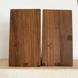 Varnished teak bookends years 45-49