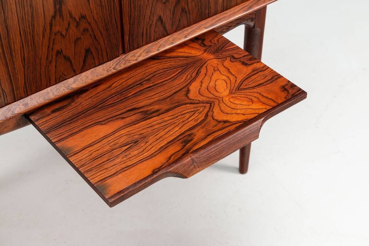 Illum Wikkelso bar cabinet in rosewood C. F. Christensen Denmark 1960