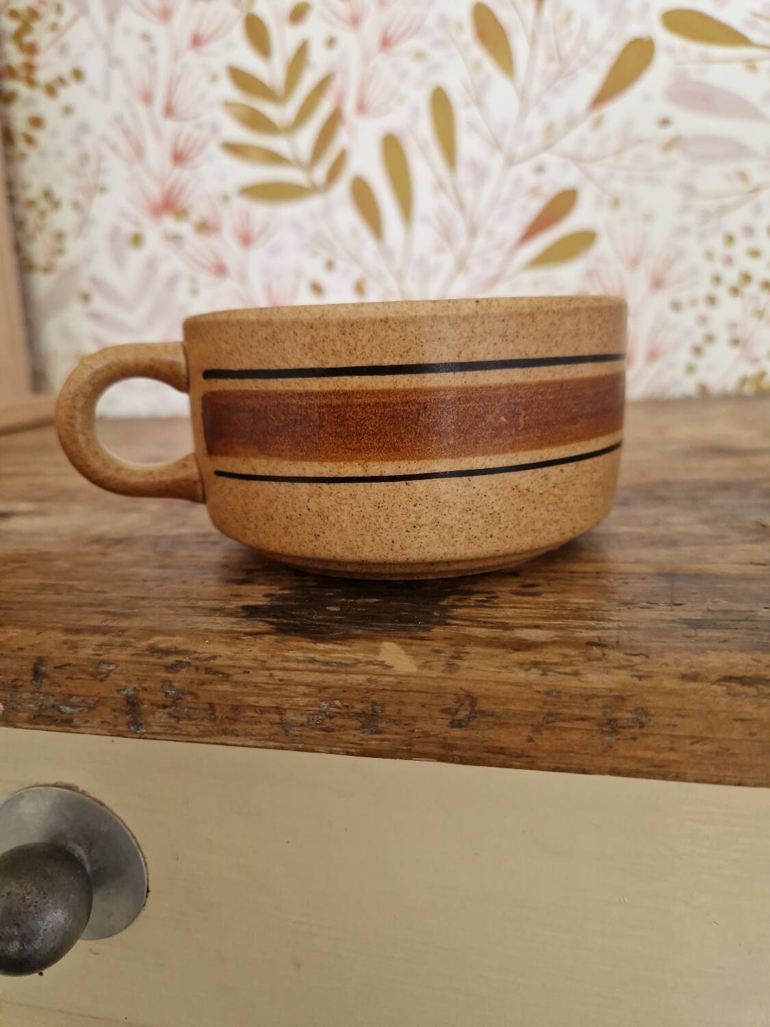Tasse vintage en grès, France
