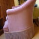 Fauteuil crapaud velours rose