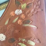 Vintage mirror all in leather 25x20cm