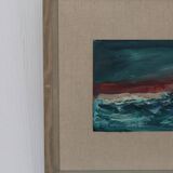 Original Mid Century Swedish Oil on Panel – “Waves” by Louis Zelig – Signed
