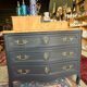 Renovated antique oak chest of drawers – 3 drawers – Marble top