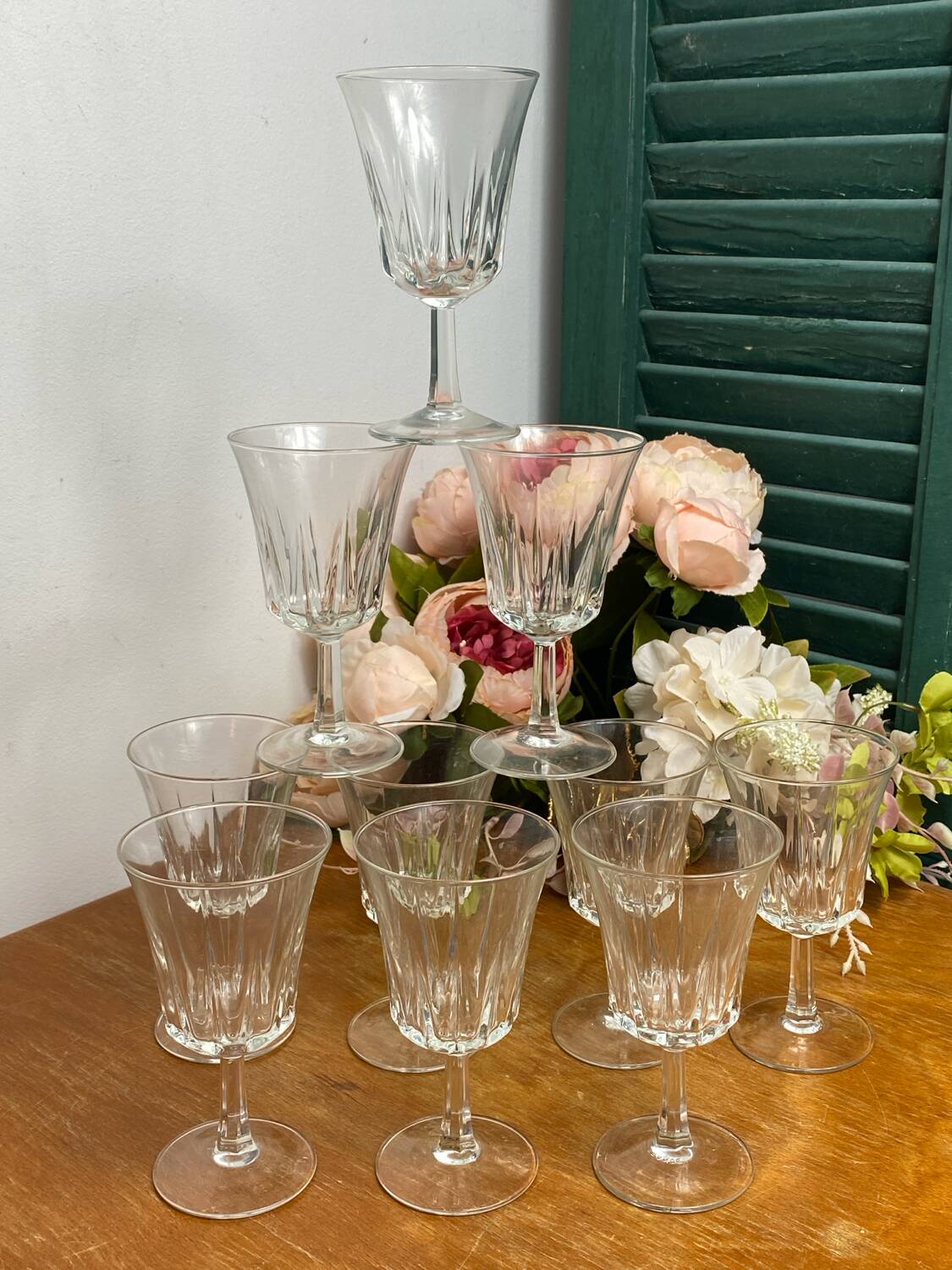 Vintage stemmed glasses, Régence Luminarc