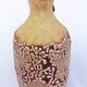 Glazed stoneware single-stem vase, handmade ceramic