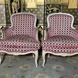 Paire de bergères de style Louis XV