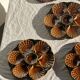 Set of 12 oyster or shell plates in glazed brown ceramic D