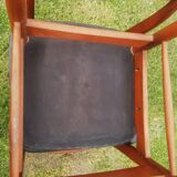 Vintage Scandinavian chairs 1970 teak and skaï