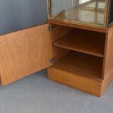 Brass and wood store window