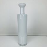 Scandinavian roller vase in white glass, Holmegaard style, vintage