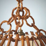 Vintage rattan hanging lamp