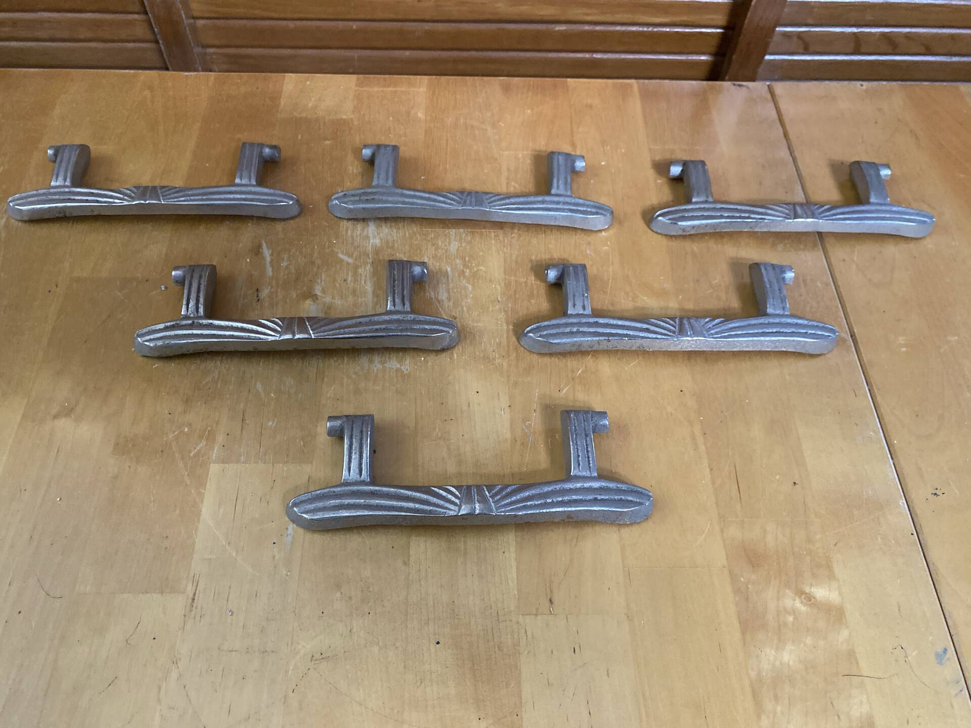 Art Deco Furniture Handles JCR Jean Charles Raymond Chrome Metal Fran