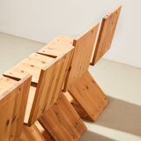 Set of 6 ZigZag Chairs after Gerrit Rietveld 1990s