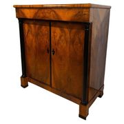 Large Biedermeier Half-Cabinet in Ebonized Walnut, South Germany, 1820