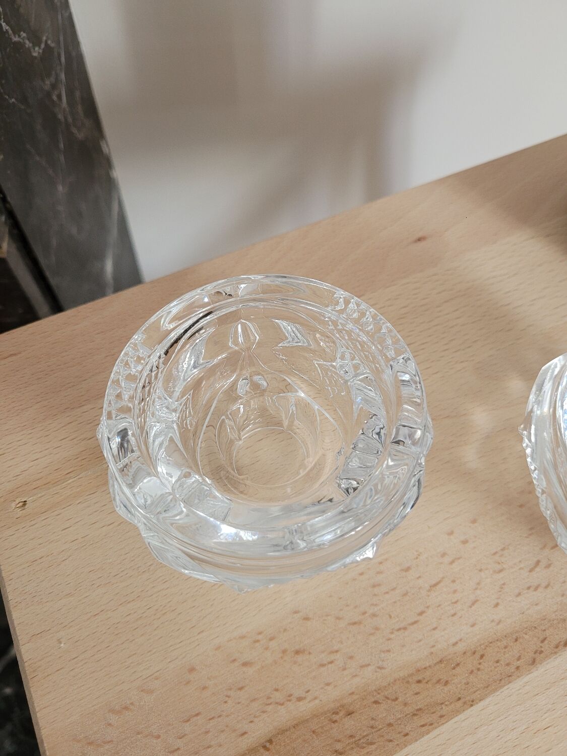 Set of two crystal candlesticks