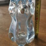 Vase Stella Polaris ice en verre par Vicke Lindstrand pour Orrefors 1960