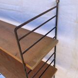 1960s String shelf in teak and metal