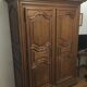 Louis XIII style wardrobe in solid oak wood