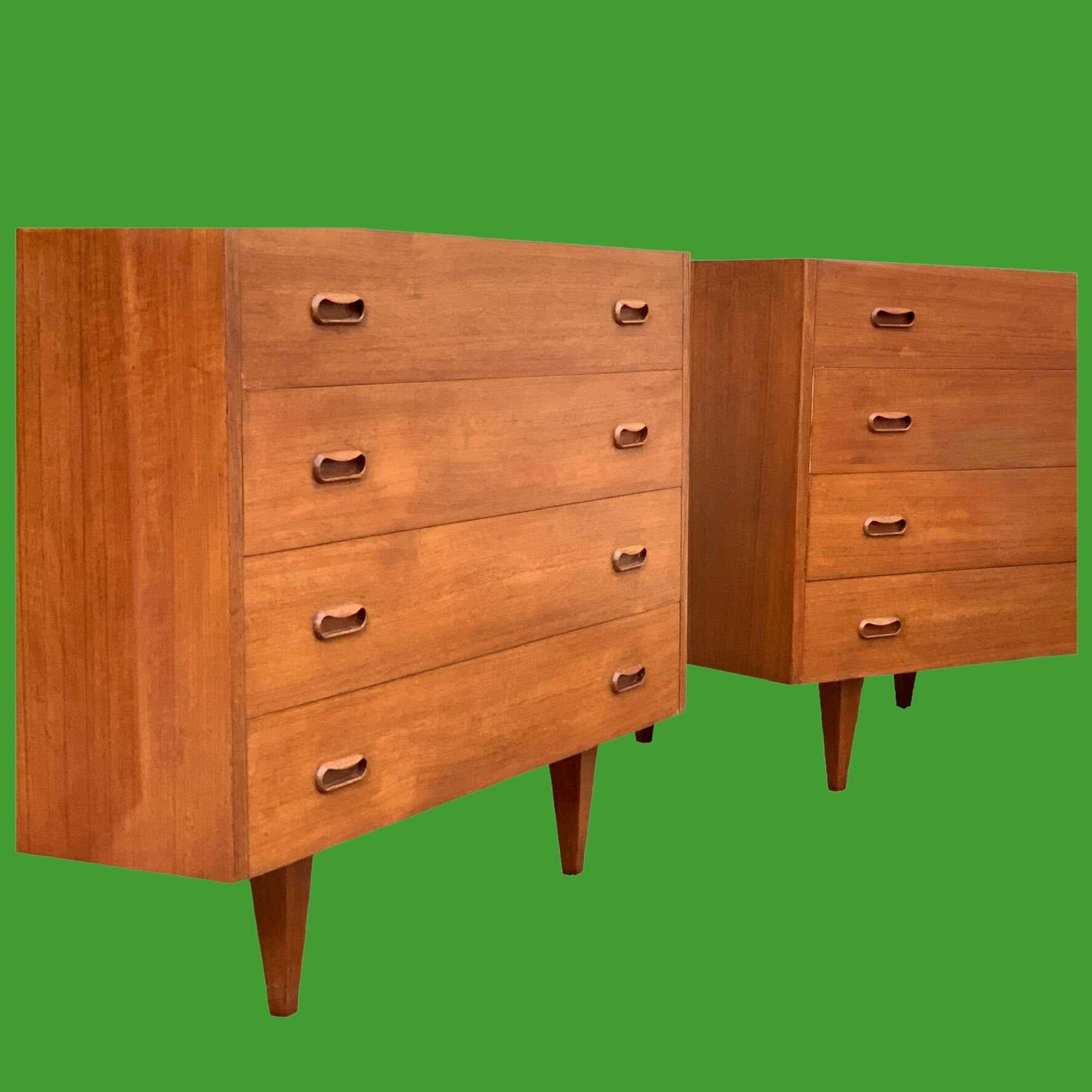 Pair of Scandinavian teak chests of drawers 1960