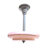 Pink clichy glass hanging lamp 1930