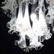 Great Design Murano Glass White Chandelier “Calle” by Venini, 1970