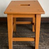 Tabouret de ferme art populaire peinture barn d'origine
