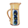 Cruche terre cuite émaux jaune et bleu