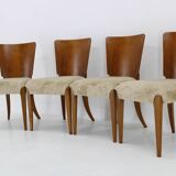 1950s  Jindrich Halabala Dining Chairs H-214 for UP Závody, Set of 4