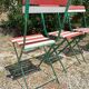 6 folding metal bistro chairs from the 1930s