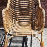 Rattan armchair (60s/70s)