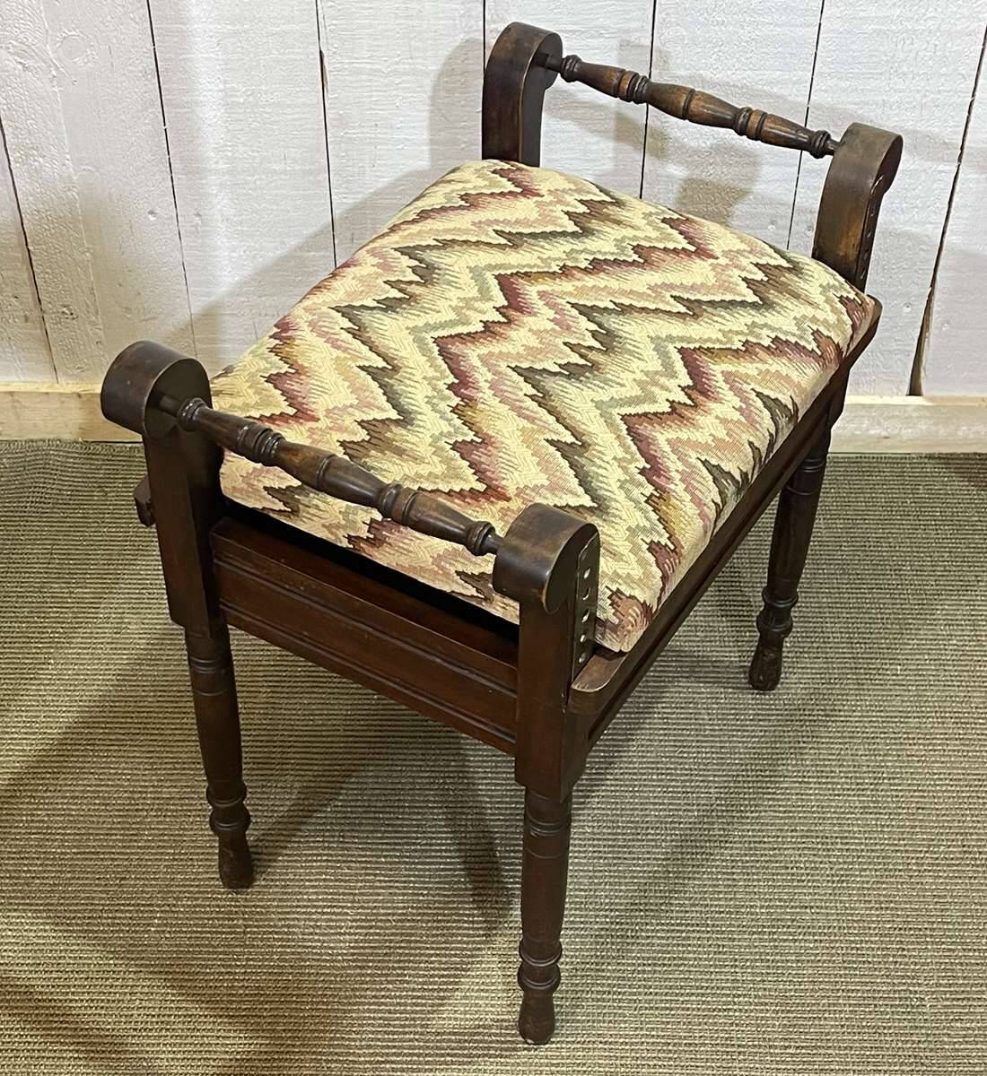 1930s English piano stool