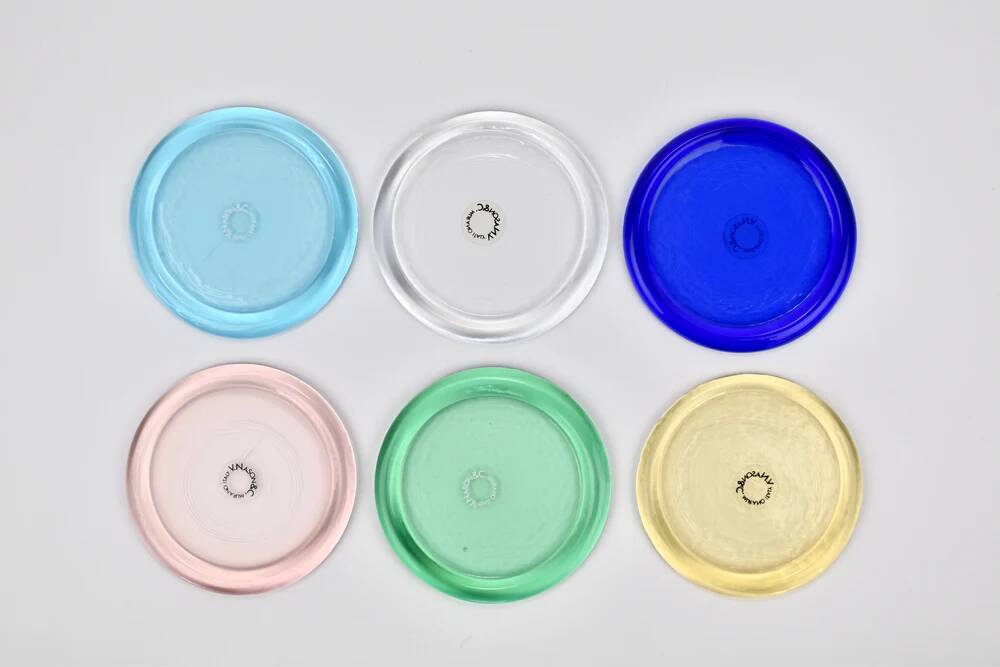 Vintage Murano Glass Coasters by V. Nason & C.