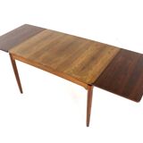 Extendable rectangular dining table in rosewood 'Emmedingen'