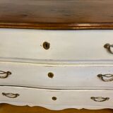 Chest of drawers from the regency period patinated light gray. Perfect condition.