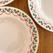 3 vintage Art Deco soup plates by Hamage & Moulin des Loups