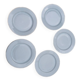 5 Bernardeau Limoges porcelain dessert plates