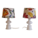 Paire de lampes suédoises en verre 1970
