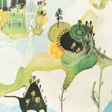 Vangel Naumovski, surrealist composition, print on canvas, 1960s-1970s