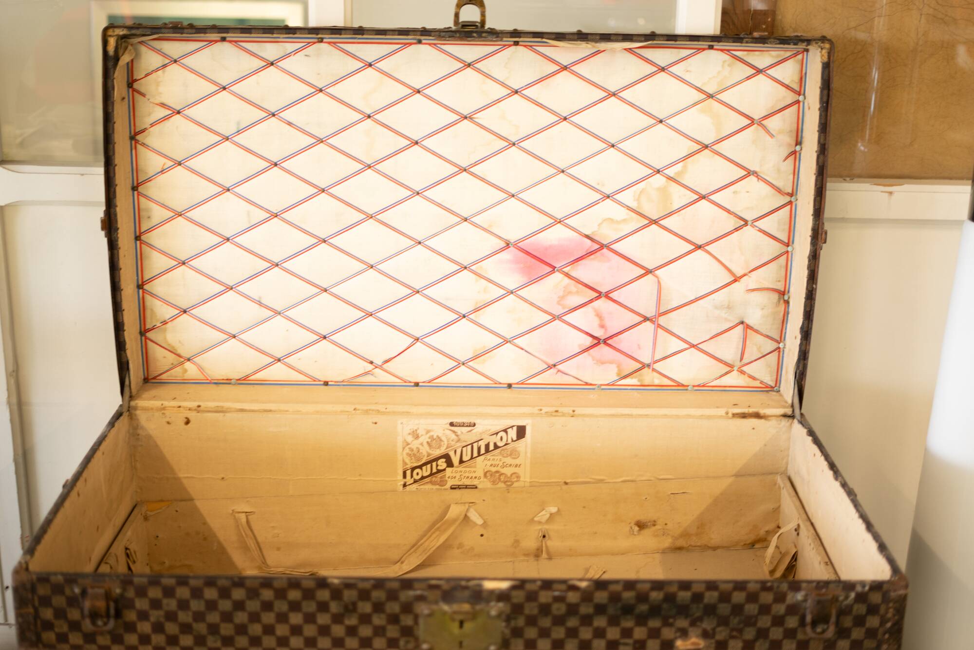 Very large Louis Vuitton trunk model.