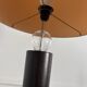 Wooden floor lamp - conical base and glass globe