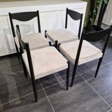 Set of 4 Scandinavian teak chairs, 1970s