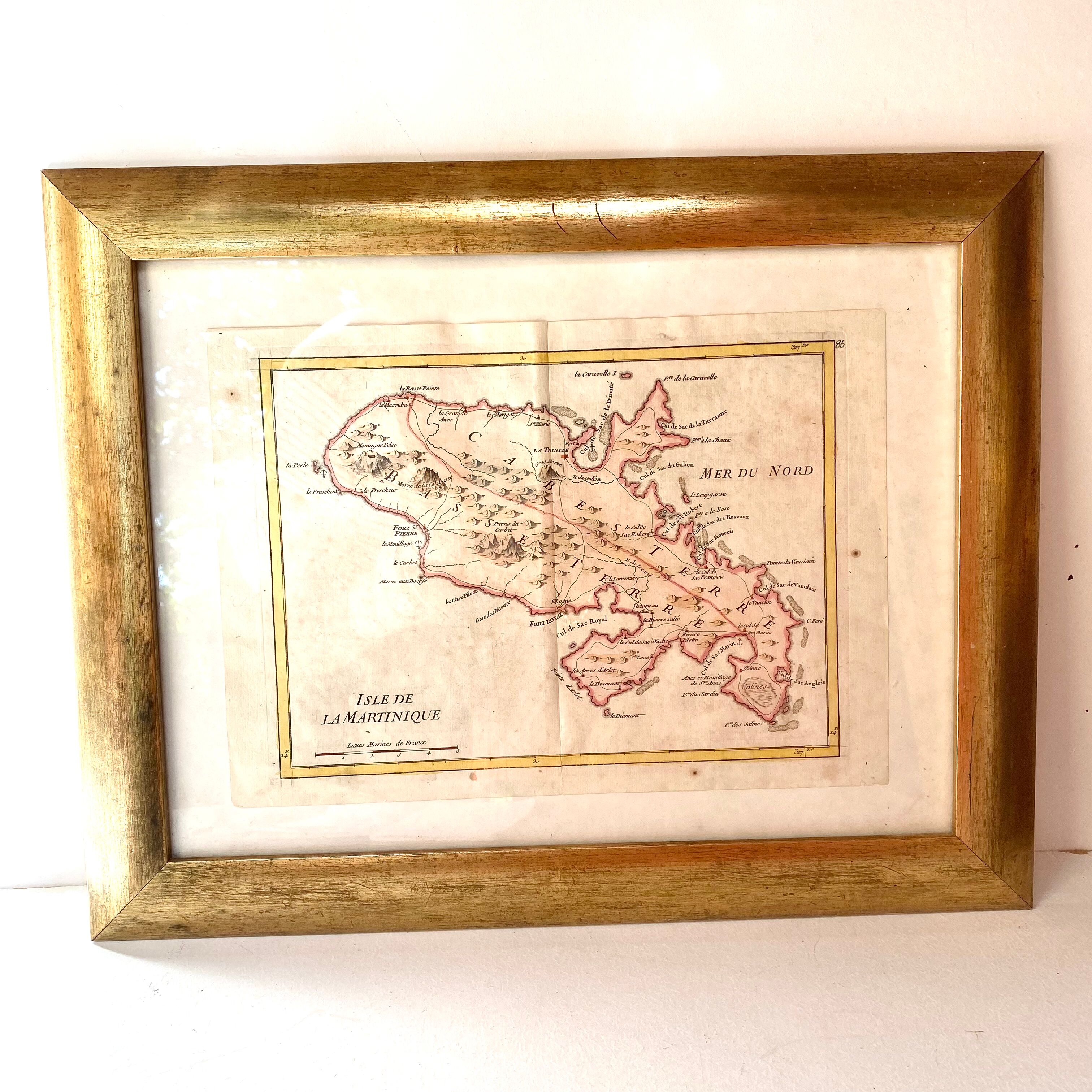 Old map Martinique