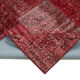 Tapis mixé turc vintage noué à la main 170 cm x 241 cm tapis patchwork rouge