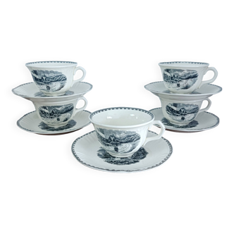 Lot de 5 tasses avec soucoupes Landscape Maestricht